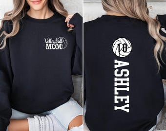 Personalized Volleyball Mom Sweatshirt, Game Day Shirt, Volleyball Mama Hoodie