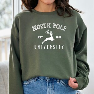 North Pole University Sweatshirt, North Pole University Shirt, Northpole University Hoodie, Christmas Sweatshirt, Christmas Gift