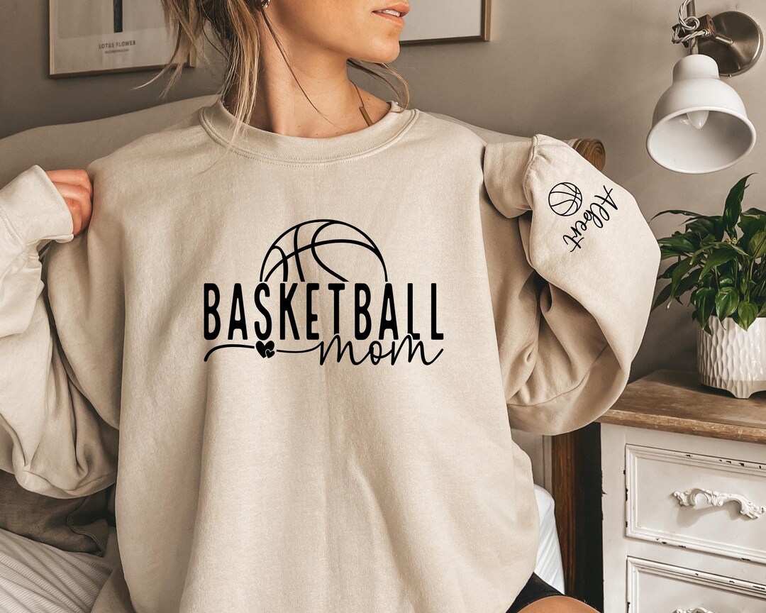Custom Basketball Mom Sweatshirt, Custom Mom Sweatshirt For Basketball Lover 2D0374
