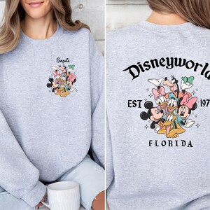 Custom Disneyland California Sweatshirt, Disneyland Est. 1955,Custom Disneyworld Hoodie, Mickey and Friends Shirt, Disney Family Gift
