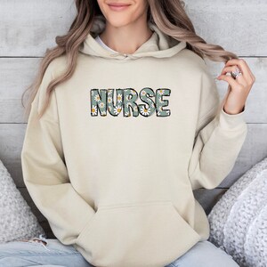 Floral Nurse T Shirt , Nurse Sweatshirt, Nursing Hoodie, Nurse Graduation Gift, RN Gift For Nurse T-Shirt, Nurse Week Shirt, Gift For Woman