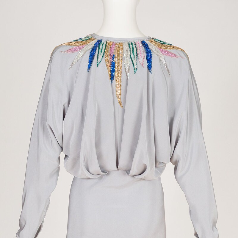 Vintage Jewelry Silky Satin Dolman Sleeve Top main image 0