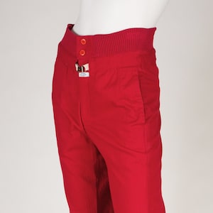 Marithe Francois Girbaud &quot;CLOSED&quot; 1980s Vintage Red Cotton Cropped Pants Sz S
