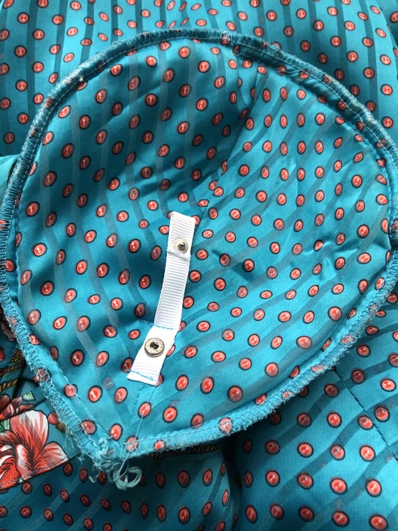 Diane Freis 1980s Vintage Coral & Blue Polka-Dot … - image 6