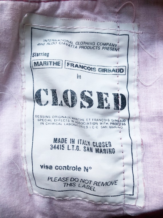 マリテ・フランソワ・ジルボー「CLOSED」1980年代ヴィンテージレッド