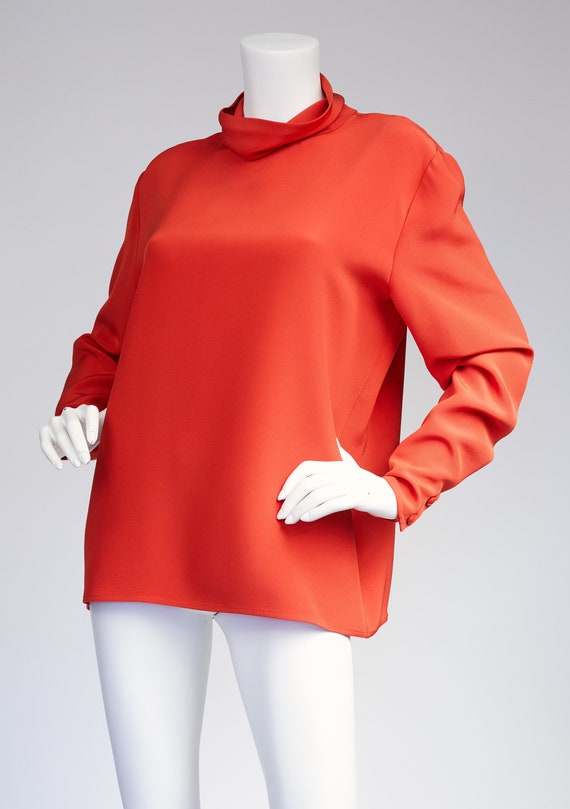 Valentino Miss V 1980s Vintage Women's Orange Silk