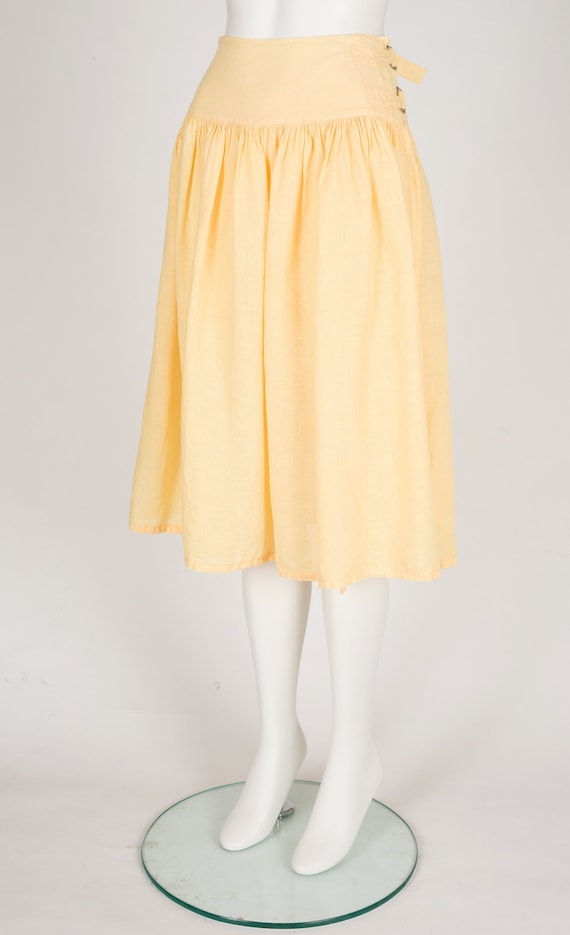 Cacharel 1970s/1980s Vintage Pale Yellow Linen Buc