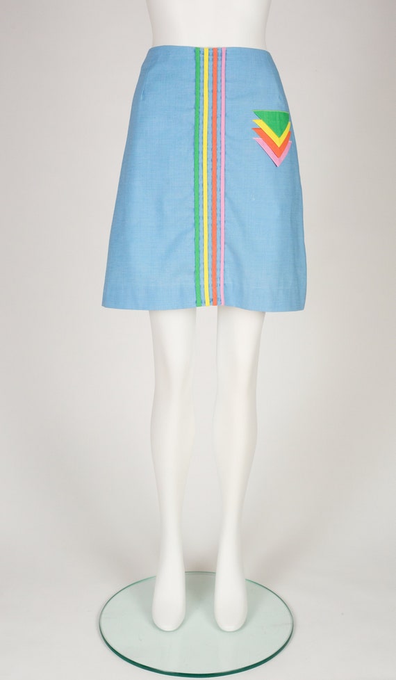 Holt Renfrew 1960s Vintage Rainbow Stripe Baby Blu