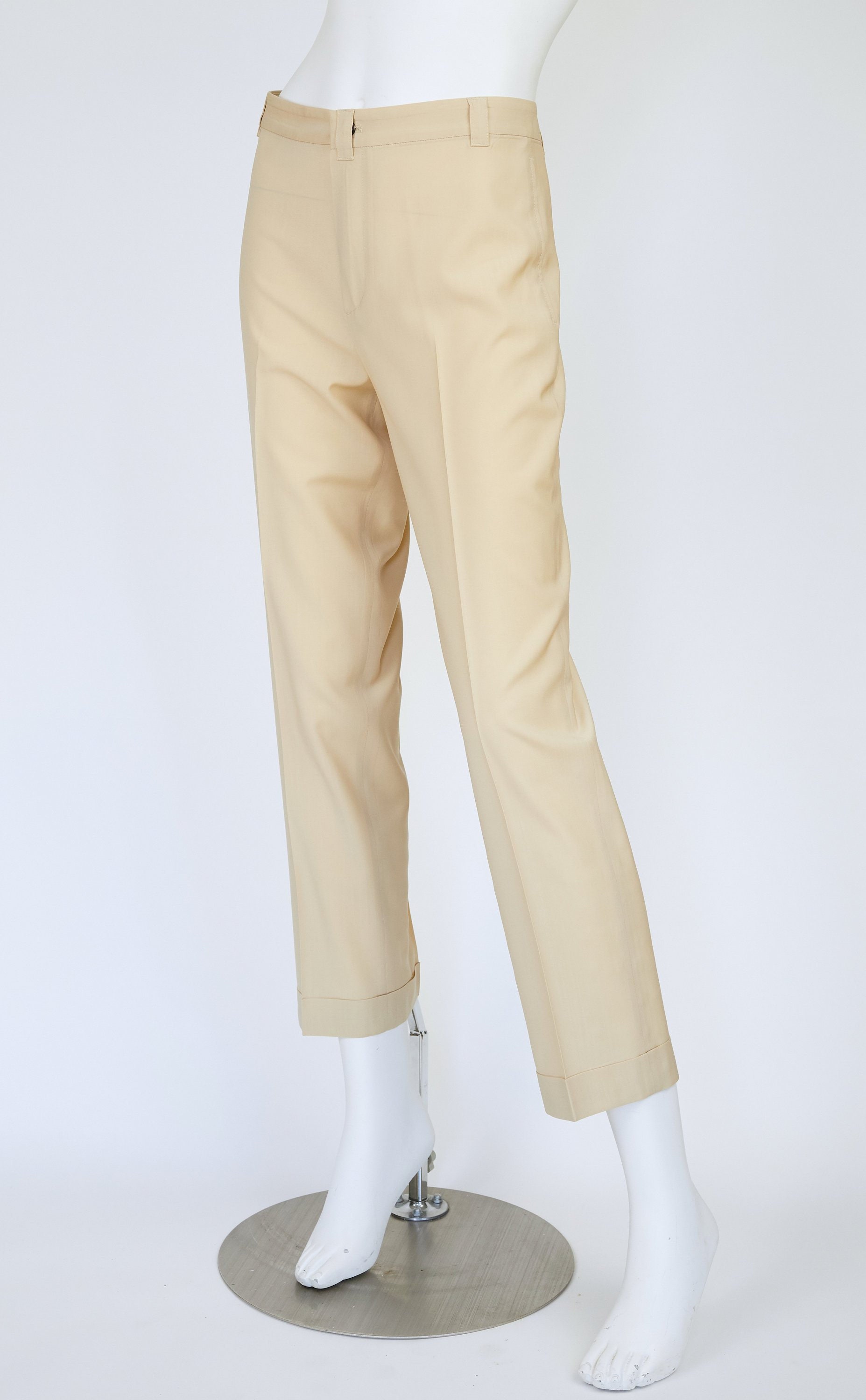 Jean Paul Gaultier Femme 1990s Vintage Beige Thin Wool - Etsy