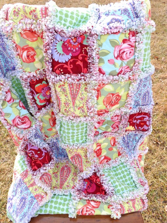 Fl Rag Lap Quilt Amy Butler Flannel Gift For Mom Love - Amy Butler Bedding Clearance Fl Rag Lap Quilt Amy Butler Flannel Gift For Mom Love - Amy Butler Bedding Clearance