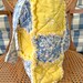 Blue and Yellow Floral Rag Tote. Rag Quilt Tote. Flower Bag. Gift for ...