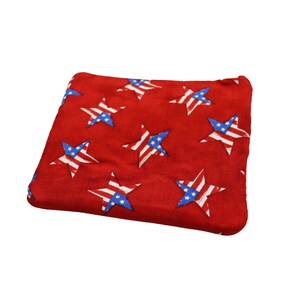 Double Zipper Pouch Patriotic . Small or Large Bag. Red White and Blue Cosmetic Bag for Her. Zipper Pouch with Front Pocket. Vacation Bag. image 8