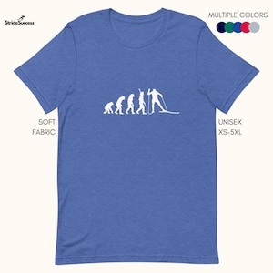 Funny Skiing Evolution T-Shirt Gift For Skiers Funny Skiing Evolution T-Shirt Gift For Skiers