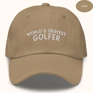 Haftowana czapka golfowa: najlepszy golfista na świecie, prezent dla golfisty, minimalistyczna czapka golfowa Trucker Dad, czapka baseballowa Golf Dad w jednym rozmiarze