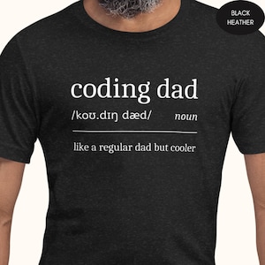 Koszulka z definicją „Coding Dad”, zabawny prezent dla taty programisty, koszulka z rzeczownikiem „Computer Tech Father Dictionary”, bluza z kapturem „Developer Daddy”