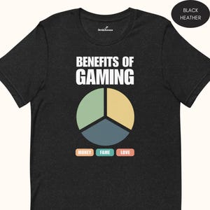 Sarcastisch gaming-cirkeldiagramshirt, T-shirt gamer-vriendje, cadeau voor videogamevader, voordelen van gaming-hoodie, sweatshirt gaming-vriendin