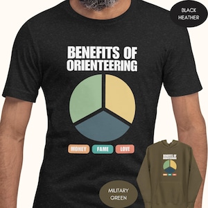 Sarcastisch shirt oriëntatielopen cirkeldiagram, grappig T-shirt oriëntatieloper, cadeau-idee voor oriëntatieloper, grafische hoodie oriëntatielopen, sweatshirt oriëntatieloper