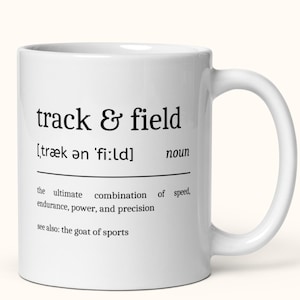 Friidrottsdefinition Kaffemugg: Rolig ordboksstil Friidrottsälskare Gåva