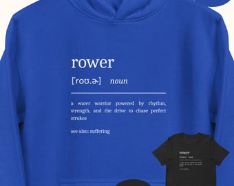 Ruder-Definitions-Shirt, motivierendes Geschenk für College-Ruderer, Ruder-Wörterbuch Nomen T-Shirt, High School Ruderleben Hoodie, Ruder-Sweatshirt