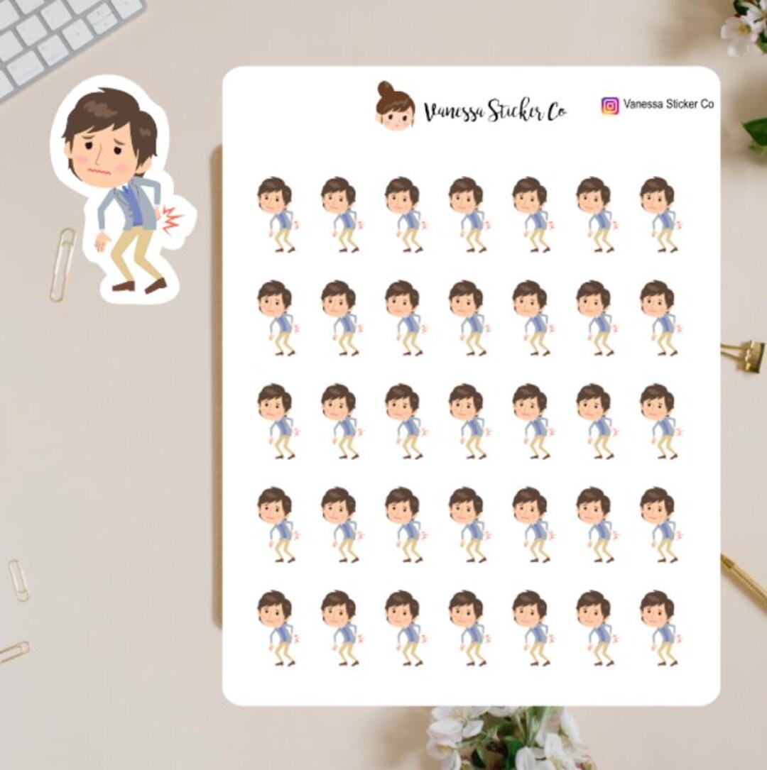 Husband Back Pain Stickers, Mark Back Pain Stickers , Dad Planner ...