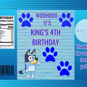Bluest birthday chip bag