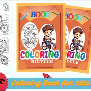 bike coloring book, kids bikes drawings, coloring book for children, digital kids art book , online coloring book for kids, kids&#39; art pdf