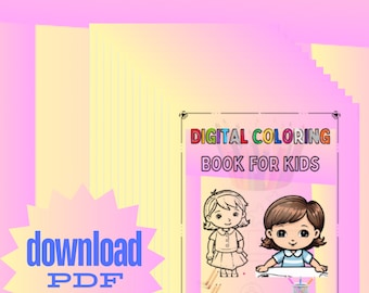 Livre de Coloriage Numérique pour Enfants - Images de Poupées à Colorier en PDF