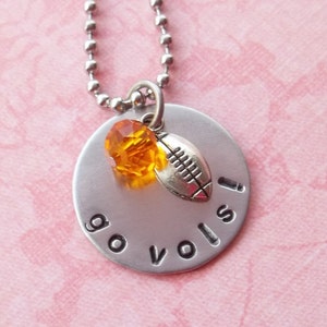 Hand Stamped Tennessee Vols Football Necklace image 2
