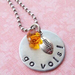 Hand Stamped Tennessee Vols Football Necklace image 5