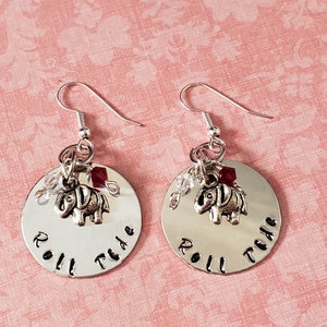 Hand Stamped Alabama Roll Tide Earrings image 3