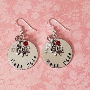 Hand Stamped Alabama Roll Tide Earrings image 6