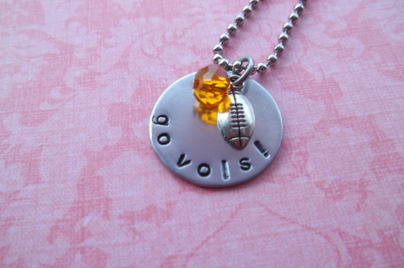 Hand Stamped Tennessee Vols Football Necklace image 4