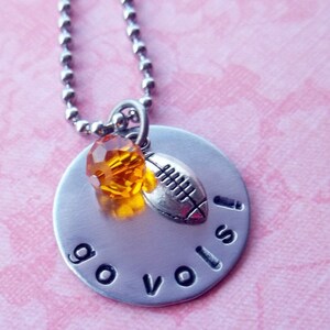 Hand Stamped Tennessee Vols Football Necklace image 3