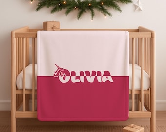 Manta con nombre personalizado, manta con nombre personalizado para niños, manta ultra suave, manta acogedora para el hogar y regalo de Navidad.