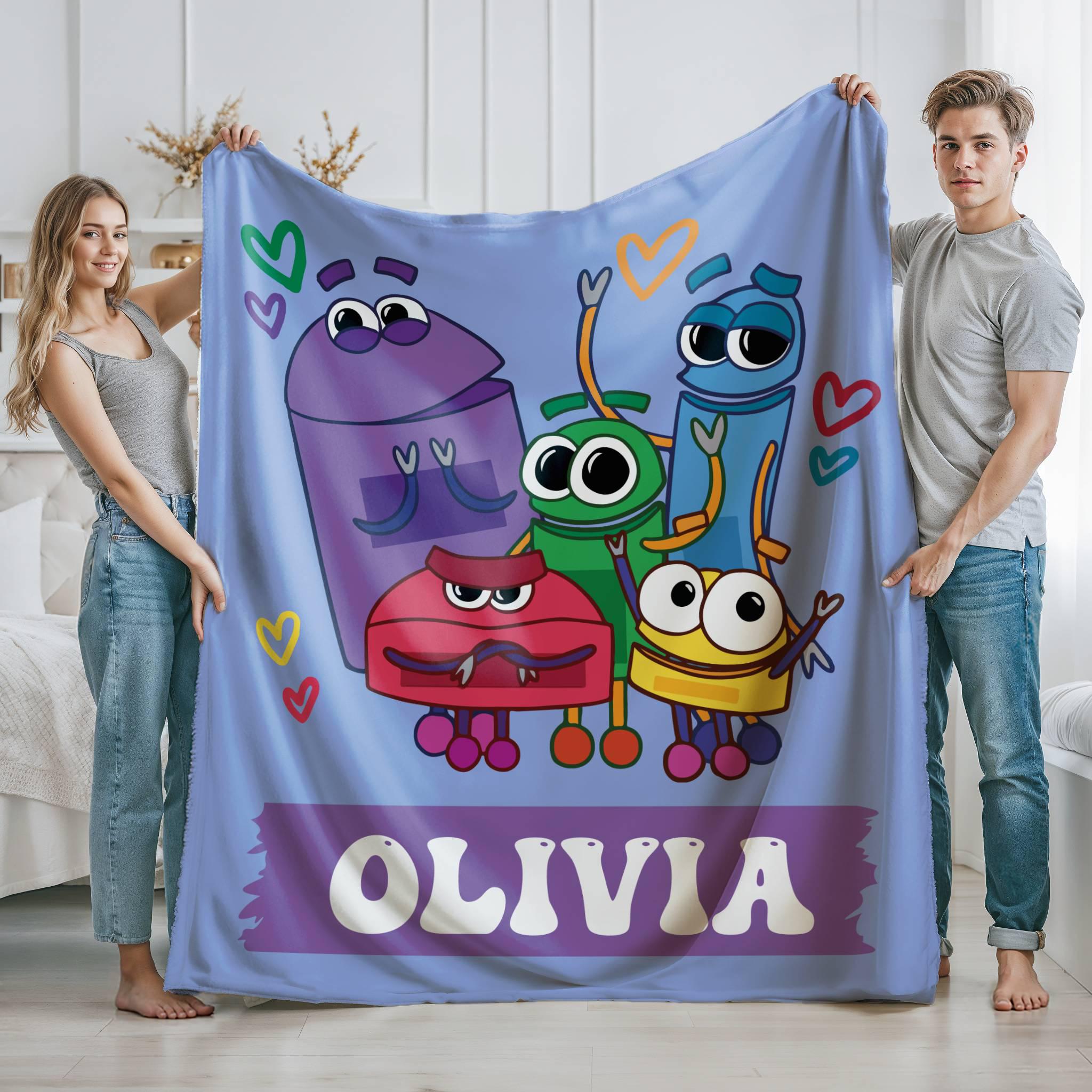 Personalized Storybots Answer Team Blanket, Storybots Birthday Gift ...