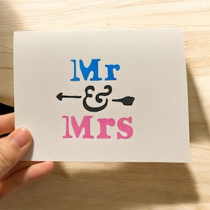 Cartão de casamento Sr. e Sra.
