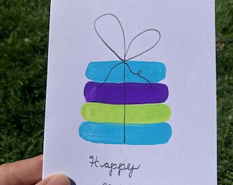 Happy birthday cake design card