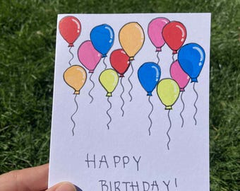 Happy Birthday balloon card