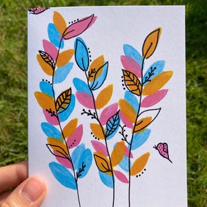 Floral greeting card