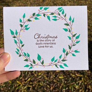 Carte de couronne de Noël