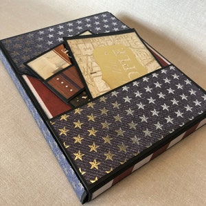 Handmade OOAK Unique Slider Folio - Independence Day Patriot theme