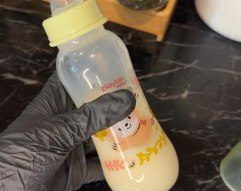 Realistic Reborn Baby Bottle | Hand‑Sealed & Filled with Fake Milk | Reborn Prop Accessory
