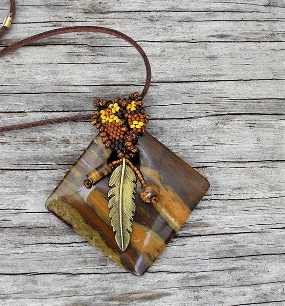 Beaded Bale Necklace Bead Weaving Statement Necklace Etsy