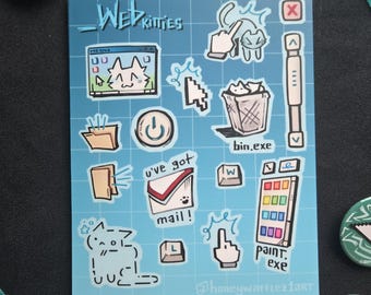 Webcore Cat Sticker Sheet "_WebKitties"