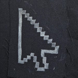 Cursor Block Print Patch Black Fabric