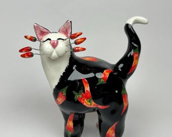 【2点セット】Amy Lacombe WhimsiClay 猫 陶器 置物 Amy Lacombe Whimsiclay Cat Figurine - Willitts Design Collectible