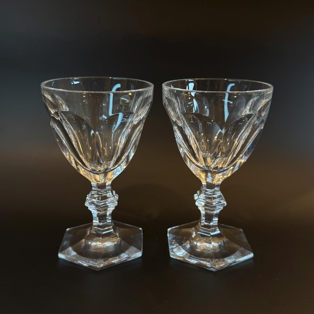 Set of 2 Baccarat France Harcourt 1841 Large Size Wine