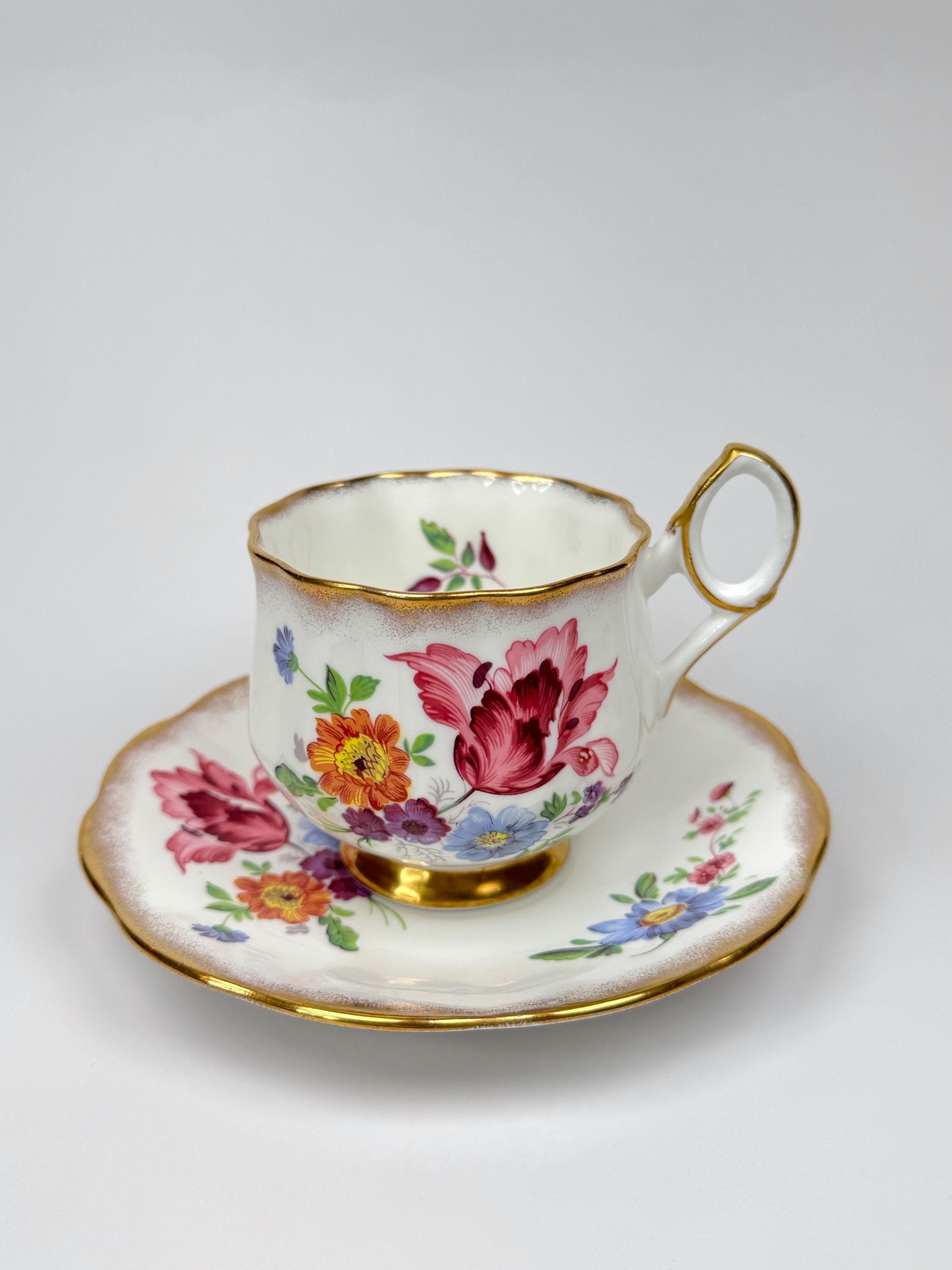 Vintage Elizabeth Fine Bone China by Taylor & Kent Hand Painted Teacup ...