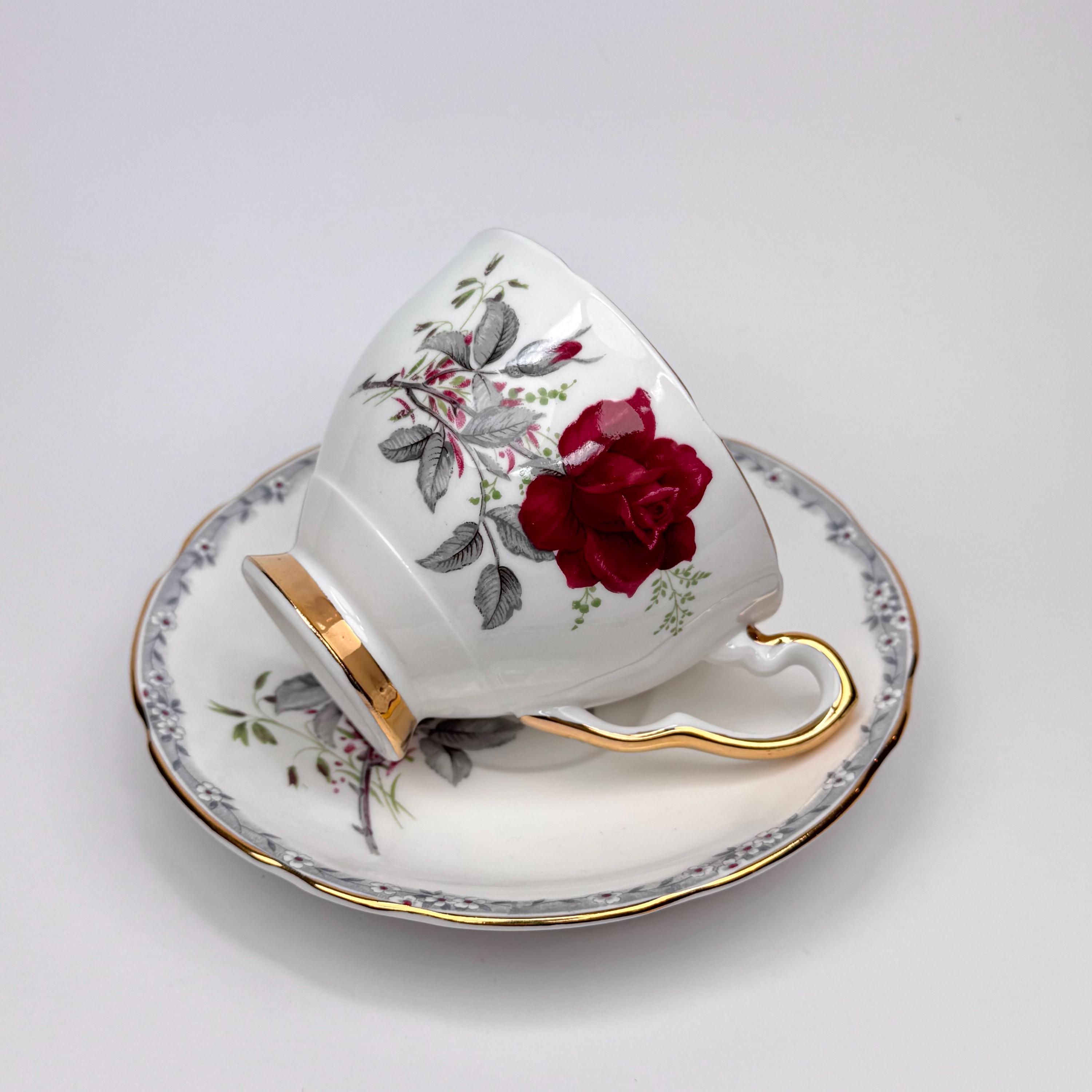 Vintage 1960s Royal Stafford “roses to Remember” Tea Cup and