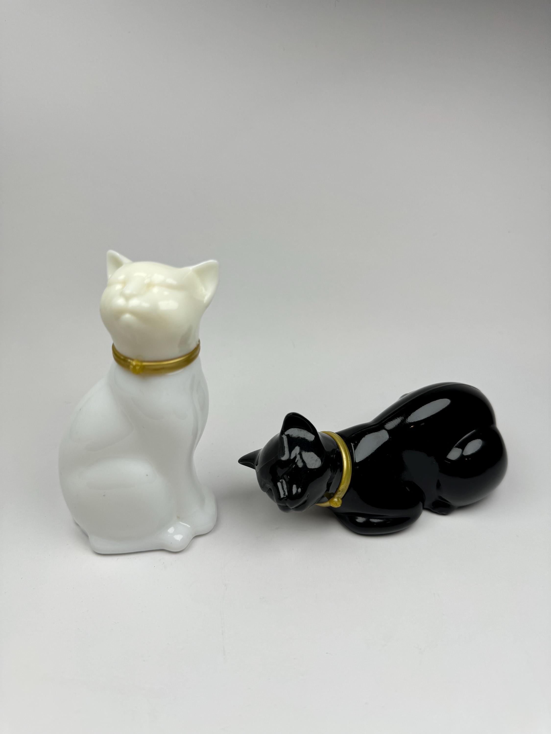 Vintage 1970s Avon Cat Bottle Cotillion Cologne Bottle Figurine Feline,  Black and White Cat Collectible Perfume Bottle